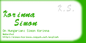 korinna simon business card